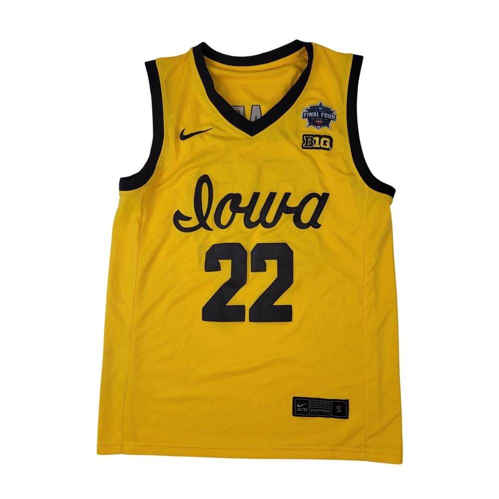 Nike Iowa Hawkeyes Caitlin Clark #22 Yellow Basketball Jersey Sz S